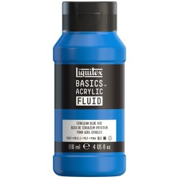 Liquitex BASICS Acrylic Fluid, 118 mL Bottle, Cerulean Blue Hue