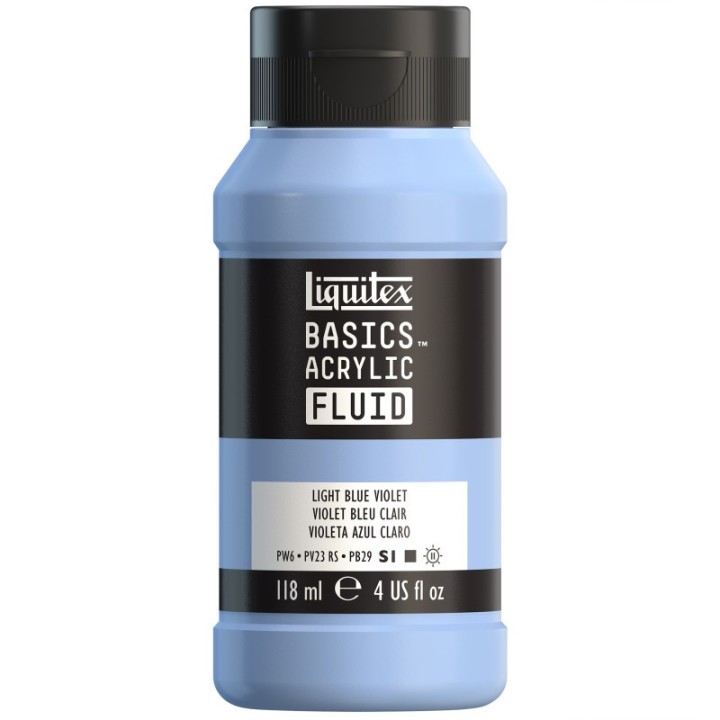 Liquitex BASICS Acrylic Fluid, 118 mL Bottle, Light Blue Violet