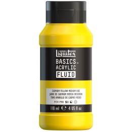 Liquitex BASICS Acrylic Fluid, 118 mL Bottle, Cadmium Yellow Medium Hue
