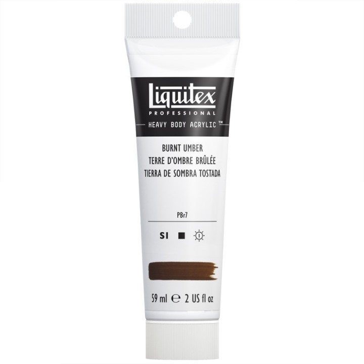 Liquitex Professional Heavy Body Acrylic Paint, 59 mL Tube, Burnt Umber