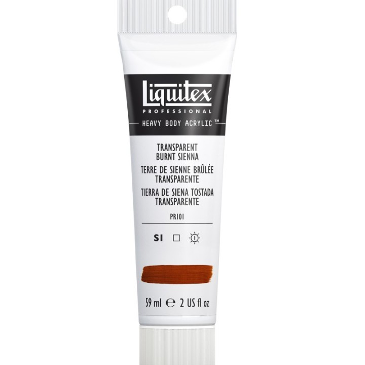Liquitex Professional Heavy Body Acrylic Paint, 59 mL Tube, Transparent Burnt Sienna