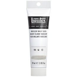 Liquitex Professional Heavy Body Acrylic Paint, 59 mL Tube, Iridescent Bright Silver