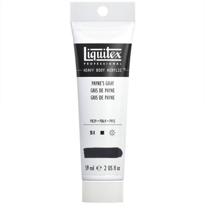 Liquitex Professional Heavy Body Acrylic Paint, 59 mL Tube, Payne’s Gray