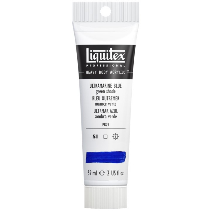 Liquitex Professional Heavy Body Acrylic Paint, 59 mL Tube, Ultramarine Blue (Green Shade)