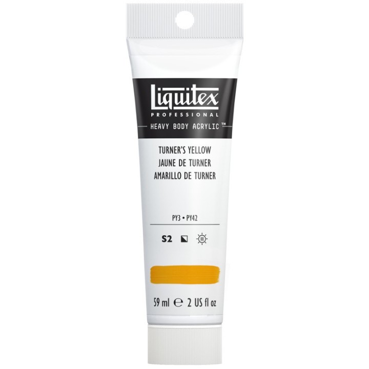 Liquitex Professional Heavy Body Acrylic Paint, 59 mL Tube, Turner’s Yellow