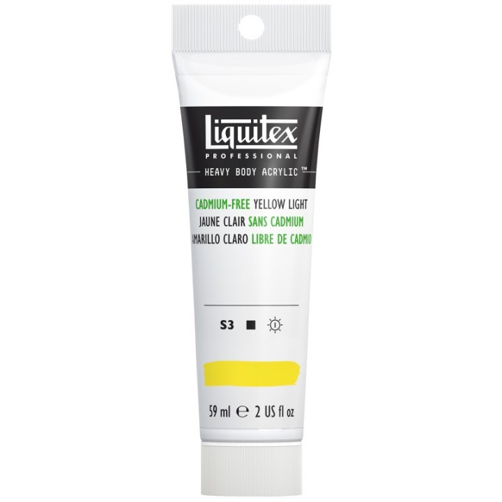 Liquitex Professional Heavy Body Acrylic Paint, 59 mL Tube, Cadmium Free Yellow Light