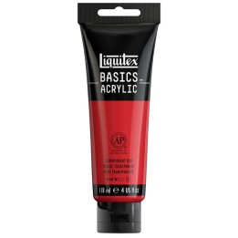 Liquitex BASICS Acrylic Paint, 118 mL Tube, Transparent Red