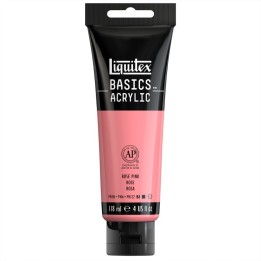 Liquitex BASICS Acrylic Paint, 118 mL Tube, Rose Pink