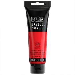 Liquitex BASICS Acrylic Paint, 118 mL Tube, Cadmium Red Medium Hue