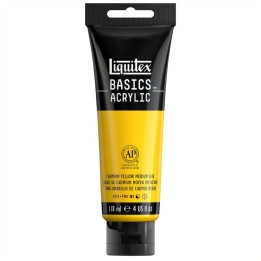 Liquitex BASICS Acrylic Paint, 118 mL Tube, Cadmium Yellow Medium Hue