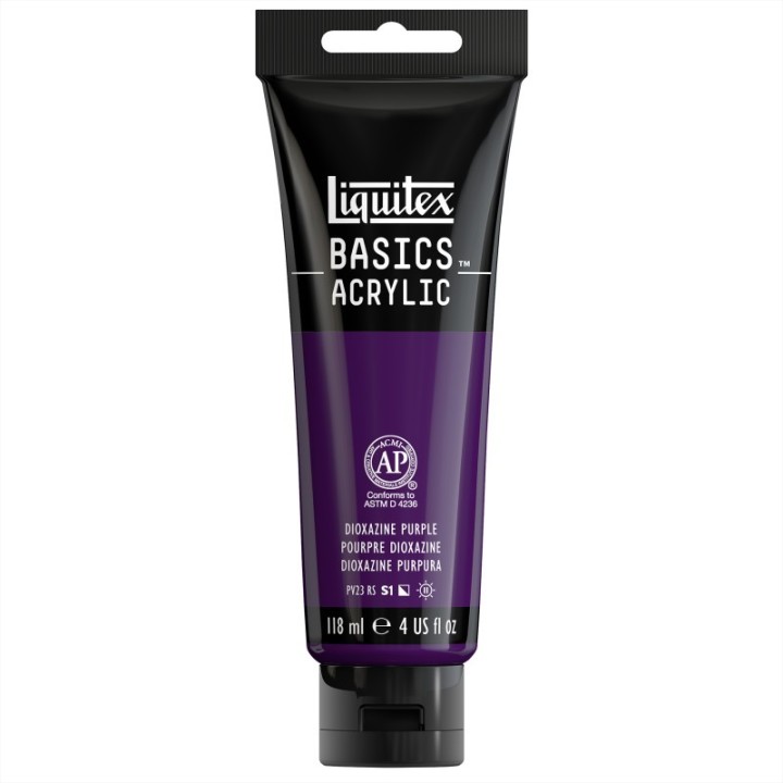 Liquitex BASICS Acrylic Paint, 118 mL Tube, Dioxazine Purple