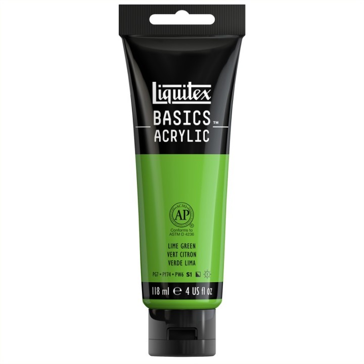 Liquitex BASICS Acrylic Paint, 118 mL Tube, Lime Green