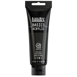 Liquitex BASICS Acrylic Paint, 118 mL Tube, Ivory Black