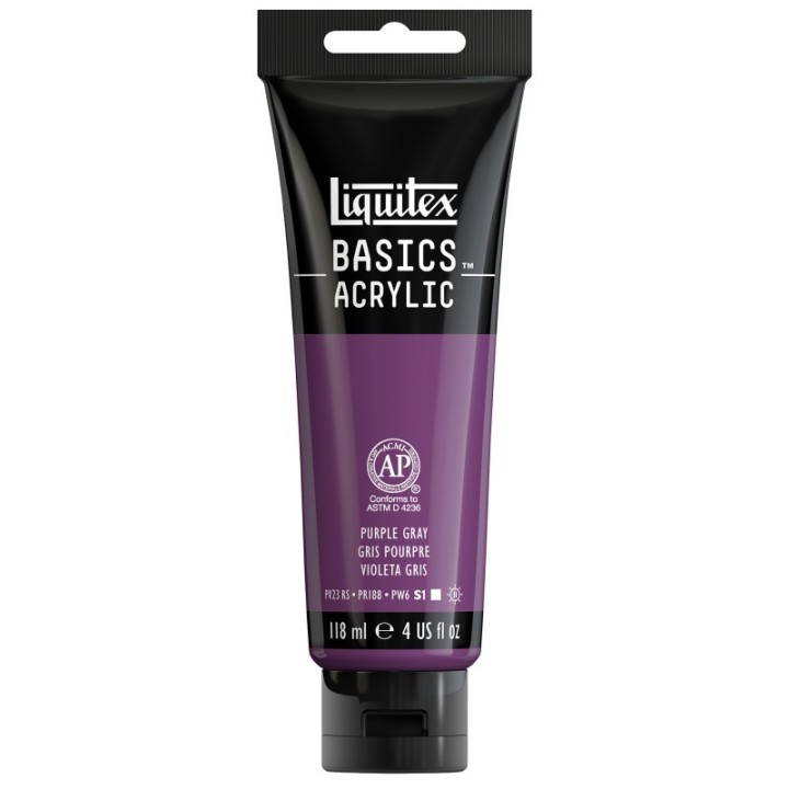 Liquitex BASICS Acrylic Paint, 118 mL Tube, Purple Gray