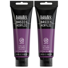 Liquitex BASICS Acrylic Paint, 118 mL Tube, Purple Gray, Pack of 2
