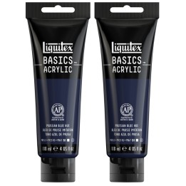 Liquitex BASICS Acrylic Paint, 118 mL Tube, Prussian Blue Hue, Pack of 2