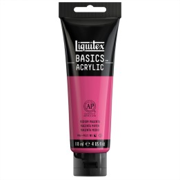 Liquitex BASICS Acrylic Paint, 118 mL Tube, Medium Magenta