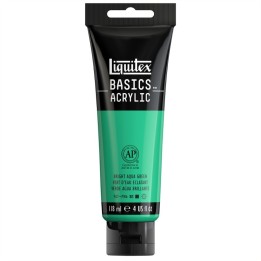 Liquitex BASICS Acrylic Paint, 118 mL Tube, Bright Aqua Green