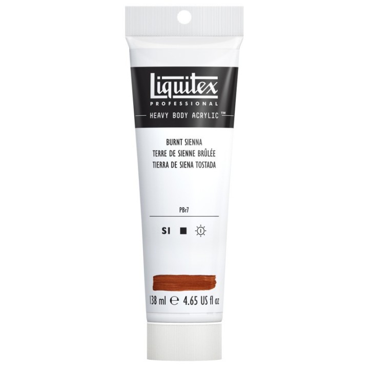 Liquitex Professional Heavy Body Acrylic Paint, 138 mL Tube, Burnt Sienna