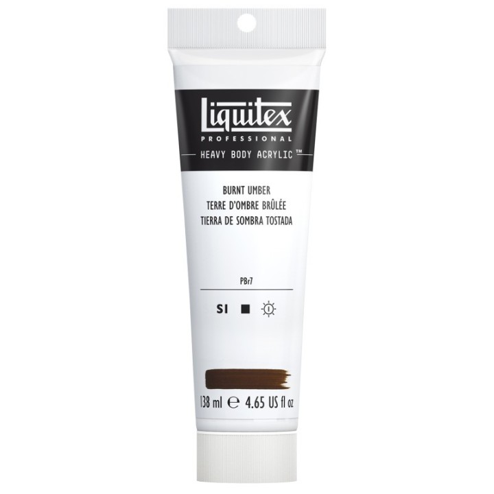 Liquitex Professional Heavy Body Acrylic Paint, 138 mL Tube, Burnt Umber