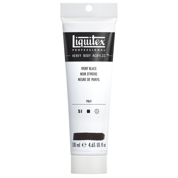 Liquitex Professional Heavy Body Acrylic Paint, 138 mL Tube, Ivory Black