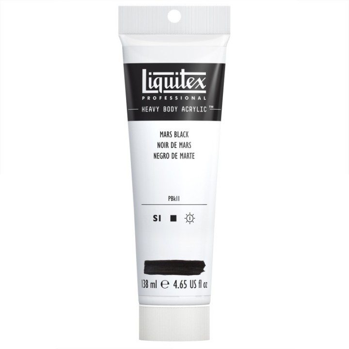 Liquitex Professional Heavy Body Acrylic Paint, 138 mL Tube, Mars Black