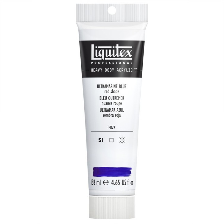 Liquitex Professional Heavy Body Acrylic Paint, 138 mL Tube, Ultramarine Blue (Red Shade)