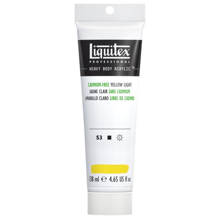 Liquitex Professional Heavy Body Acrylic Paint, 138 mL Tube, Cadmium Free Yellow Light