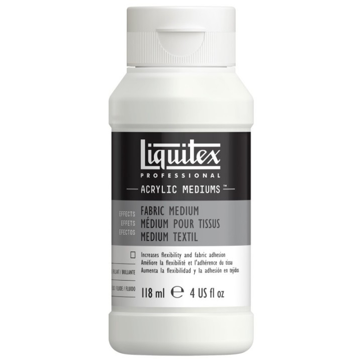 Liquitex Professional Acrylic Fabric Medium, 4 oz (118 mL) Bottle