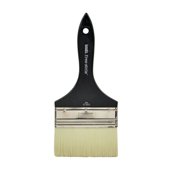 Liquitex Free-Style Large Scale Broad Flat/Varnish Short Handle Brush, 4"