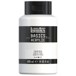 Liquitex BASICS Acrylic Paint, 400 mL Bottle, Titanium White