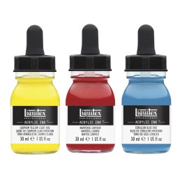 Liquitex Professional Acrylic Ink, Essential Colors, 30 mL Bottles, Set of 3