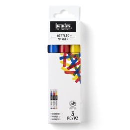 Liquitex Professional Acrylic Paint Markers, Favorite Colors, 2 mm, Set of 3