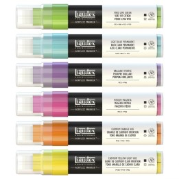 Liquitex Professional Acrylic Paint Markers, Wide Tip 15 mm, Vibrant Colors, Set of 6
