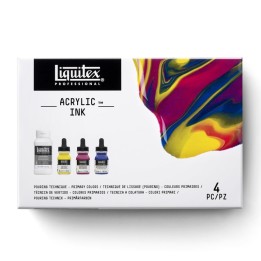 Liquitex Professional Acrylic Ink, Pouring Technique, Primary Colors Set