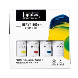 Liquitex Professional Heavy Body Acrylic Paint, Mixing Colors, 59 mL, Set of 4