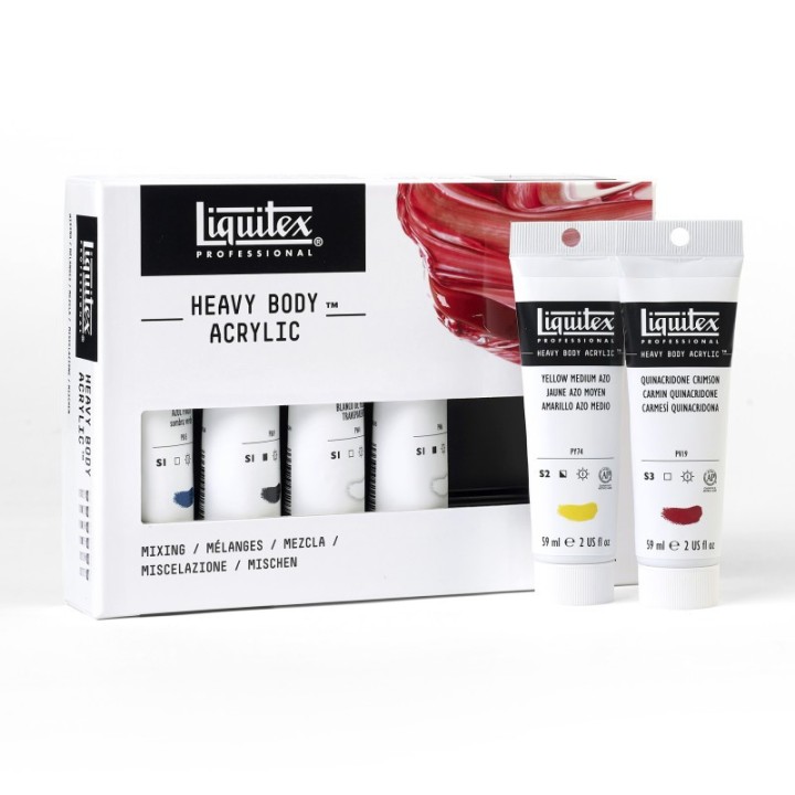 Liquitex Professional Heavy Body Acrylic Paint, Mixing Colors, 59 mL, Set of 6