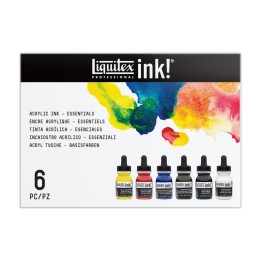 Liquitex Professional Acrylic Ink, Essential Colors, 30 mL Bottles, Set of 6