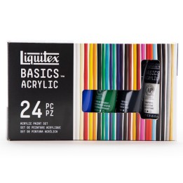 Liquitex BASICS Acrylic Paint, Best Seller Colors, 22 mL Tubes, Set of 24