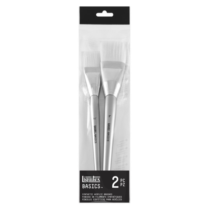 Liquitex BASICS Extra Big Acrylic Bristles Paint Brushes, Set of 2
