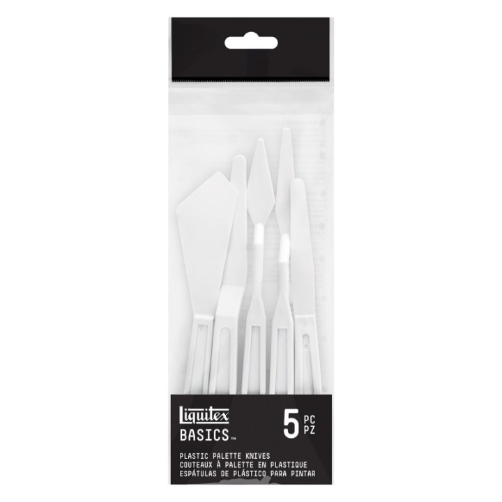 Liquitex BASICS Plastic Palette Knives, Set of 5