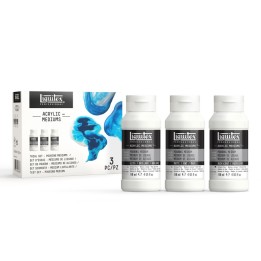 Liquitex Professional Pouring Mediums, Trial Mix, 118 mL Bottles, Set of 3