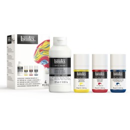 Liquitex Professional Iridescent Pouring Medium & Soft Body Acrylic Set