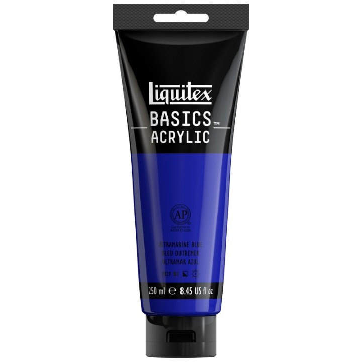 Liquitex BASICS Acrylic Paint, 250 mL, Tube, Ultramarine Blue