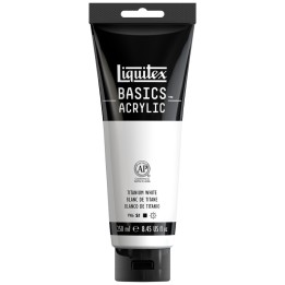 Liquitex BASICS Acrylic Paint, 250 mL, Tube, Titanium White