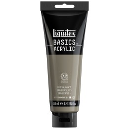Liquitex BASICS Acrylic Paint, 250 mL, Tube, Neutral Gray Value 5