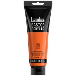 Liquitex BASICS Acrylic Paint, 250 mL, Tube, Cadmium Orange Hue