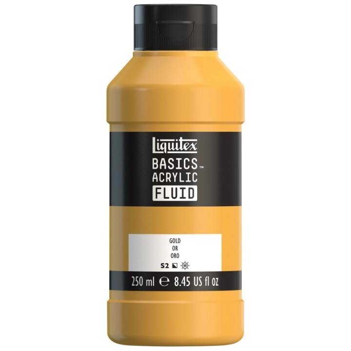 Liquitex BASICS Acrylic Fluid, 250 mL, Bottle, Gold