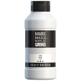 Liquitex BASICS Acrylic Fluid, 250 mL, Bottle, Silver