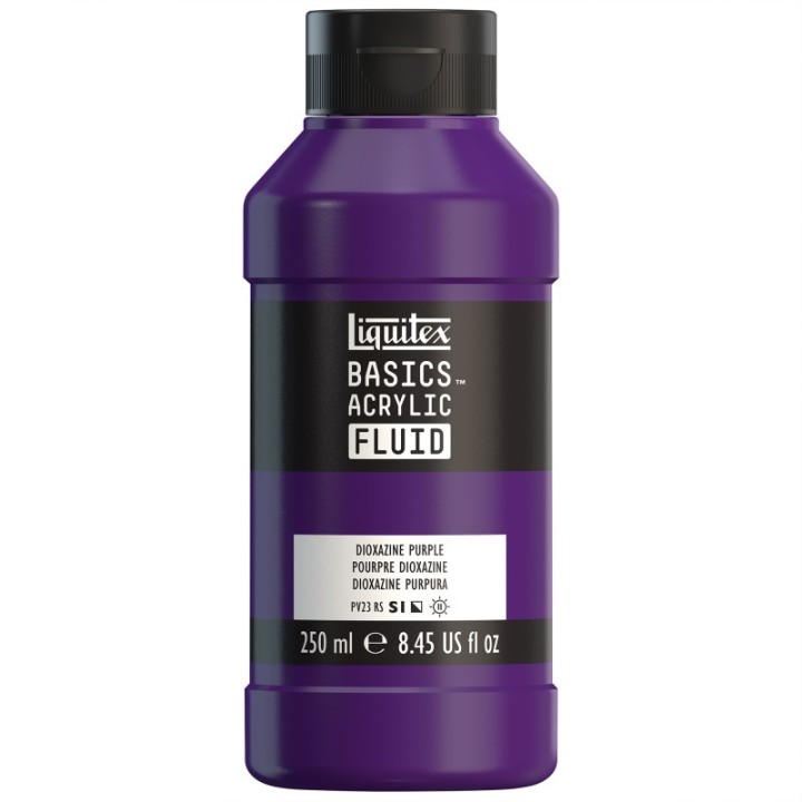 Liquitex BASICS Acrylic Fluid, 250 mL, Bottle, Dioxazine Purple